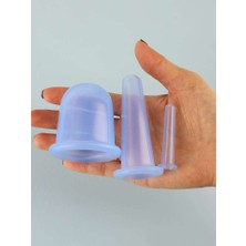 D-Med 5 Adet Silikon Hacamat Kupası Masaj Aleti Vakumlu Facial Cupping