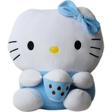 Elifeshop Ithal Kumaş Hello Kitty Sanrio Karakter Figür Peluş Oyuncak Oyun & Uyku Arkadaşı Büyük Boy 42 Cm.