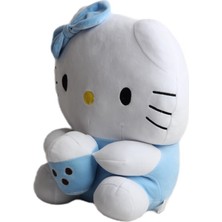 Elifeshop Ithal Kumaş Hello Kitty Sanrio Karakter Figür Peluş Oyuncak Oyun & Uyku Arkadaşı Büyük Boy 42 Cm.