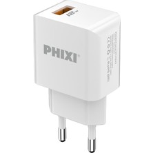 Phixi PCH242T Force Akım Korumalı 2.1A Type-C USB Kablolu Şarj Cihazı