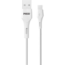 Phixi PCH242T Force Akım Korumalı 2.1A Type-C USB Kablolu Şarj Cihazı