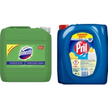 Domestos Çam Ferahlığı 3.2 Litre Çamaşır Suyu + Pril Sıvı Bulaşık Deterjanı 4 kg 2'li Set