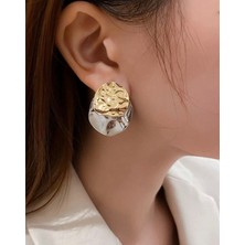Taqi'm Jewelry Çelik Iki Renk Küpe