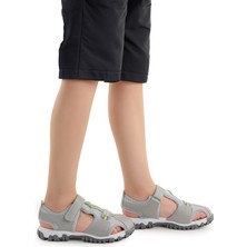Kiko Kids Açık Gri Erkek Çocuk Sandalet 2399 Tekstil Malzeme ile Konforlu Kullanım