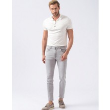 Pierre Cardin Normal Bel Normal Paça Slim Fit Gri Erkek Denim Pantolon Cedar