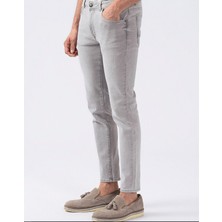 Pierre Cardin Normal Bel Normal Paça Slim Fit Gri Erkek Denim Pantolon Cedar
