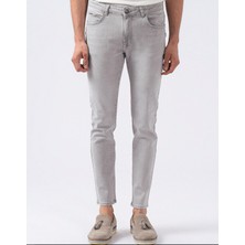 Pierre Cardin Normal Bel Normal Paça Slim Fit Gri Erkek Denim Pantolon Cedar