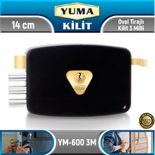 Yuma Oval Tirajlı Kilit 3 Milli 14 cm YM-600 3m