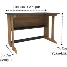 İboda Home Collection Optiwork Raflı Geniş Çalışma Masası 100X56 cm