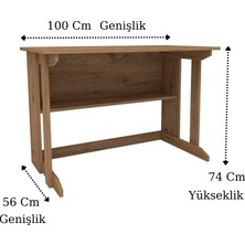 İboda Home Collection Optiwork Raflı Geniş Çalışma Masası 100X56 cm