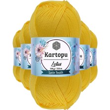 Kartopu 5 Adet Lotus Bikini Büstiyer Bluz Örgü Ipi  K323 Civciv Sarı