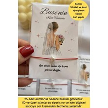 Emtory Home 25 Adet Beyaz Gelinlik Model -  Kişiye Özel Şans Bilekliği - Kına  - Nikah