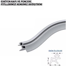 Tahtakale Teknoloji Dünyası Kapı Pencere Contası Pvc Doğrama Fitili 20 Metre Gri Standart Model