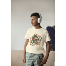 Bubuga Erkek Çocuk Pamuk Jungle Baskılı Kısa Kol Tshirt