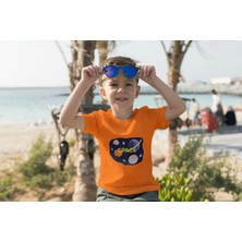 Bubuga Erkek Çocuk Pamuk Space Baskılı Kısa Kol Tshirt