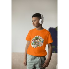 Bubuga Erkek Çocuk Pamuk Jungle Baskılı Kısa Kol Tshirt