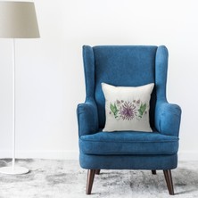 Cıgdemcalıskan Elegant Birds & Blooms Arıkuşları Ve Çiçekler Kırlent Kılıfı