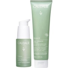 Caudalie Vinopure Blemish Pürüzsüz Cilt Bakım Seti -2 | Serum -Temizleme Jeli Orijinal Boy