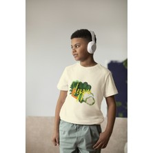 Bubuga Erkek Çocuk Pamuk Veggie Baskılı Kısa Kol Tshirt