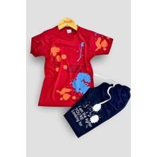 Triliya Erkek Çocuk T-Shirt & Kapri Takımı - Ekonomik Yazlık Takım