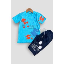 Triliya Erkek Çocuk T-Shirt & Kapri Takımı - Ekonomik Yazlık Takım