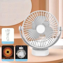 Yeelock Gece Işığı Moduna Sahip Yeni Duvara Asmalı Çok Fonksiyonlu Fan 360° Şarj Edilebilir USB Fan