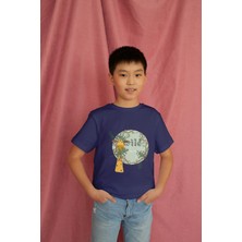 Bubuga Erkek Çocuk Pamuk Zürafa Baskılı Kısa Kol Tshirt