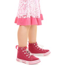 Kiko Kids Gamel Günlük Lastikli Kız Çocuk Bot Ayakkabı Fuşya