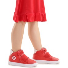 Kiko Kids Coyote Cırtlı Kız Bebek Günlük Bot Ayakkabı Kırmızı