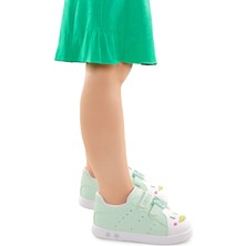 Kiko Kids Bart Cırtlı Işıklı Kız Bebek Spor Ayakkabı Su Yeşili