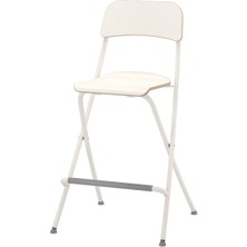 IKEA Bar Sandalyesi, Siyah - Beyaz, 63 Cm, Katlanabilir Franklın