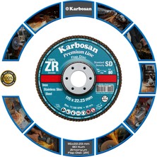 Karbosan Zirkonyum Flap Disk Zımpara (Zr) 80 Kum 115 x 22.23 mm