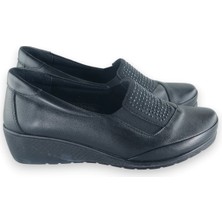 The Dortex Shoes The Dortex Shoes Kadın Içi Dışı  Deri Yüksek Topuklu Ortopedik Esnek Anne Ayakkabısı