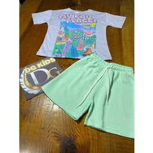 DG Fashion My Fav Places Mor 2 Li Takım T-Shirt Şort