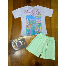 DG Fashion My Fav Places Mor 2 Li Takım T-Shirt Şort