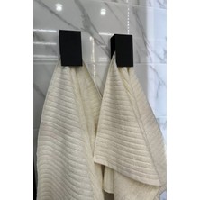 3Art Metal Yapışkanlı Havluluk Mutfak ve Banyo Askısı Ikili Set - Metal Banyo Rafı