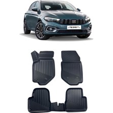 Sare Tuning Fiat Egea Sedan 2015 ve Sonrası Araca Özel Kauçuk 4d Havuzlu Paspas Takımı
