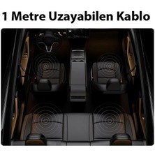 Baseus Tesla Model 3 ve Model Y Ile Uyumlu Ön Konsola Takılan Hub 45W Araç Içi Şarj Cihazı, 1 Metre Kablolu