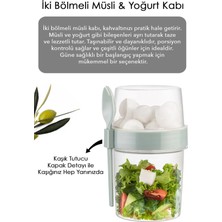 Arlenche 6'lı Süper Set Kaşıklı Yoğurt Müsli Saklama, Beslenme Kabı Karışık Renkler