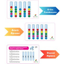 Miranino Eğlenceli Tüpler Ahşap Stantlı Eğitici, Motor Gelişimi Görsel Algılama El Göz Becerisi Kutu Oyunu
