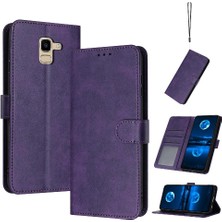 Colorful Shop Toka Pu Deri ile Kart Yuvası ile Samsung Galaxy J6 2018 Için Flip Case (Yurt Dışından)