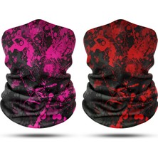 Dair Aksesuar 2'li Set Bandana Erkek Bandana Kadın Bandana Motosiklet Bandana Boyunluk Balaklava Outdoor Maske