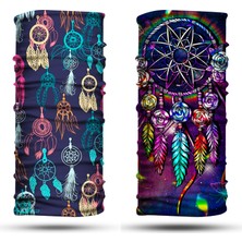 Dair Aksesuar 2'li Set Bandana Erkek Bandana Kadın Bandana Motosiklet Bandana Boyunluk Balaklava Outdoor Maske