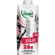 Pınar Çilekli Protein Süt 500 ml x 12 Adet