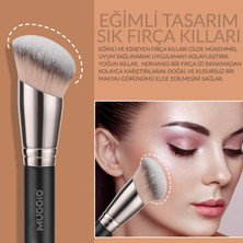 Muggio Premium Açılı Fondöten, Kontur, Sabitleme Makyaj Fırçası