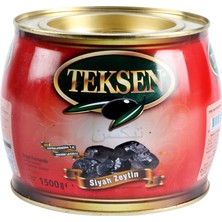 Teksen Yağlı Sele Siyah Zeytin Fıçı Tipi TENEKE-1500G