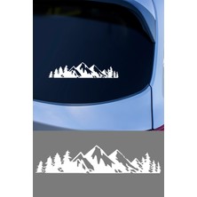 New Jargon Dağ ve Ağaç Resmi Oto Araba Cam Sticker Çıkartma Bilgisayarlar,kamyonlar, Motosikletler Için