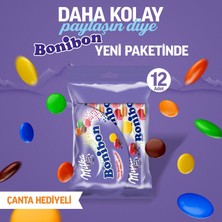 Milka Çanta Hediyeli Milka 3'lü Bonibon Draje Çikolata 73 gr - 12 Adet