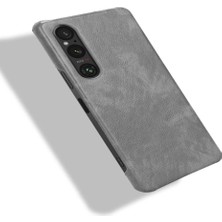 BDT Boutique Sony Xperia 1 V Lychee Desen Uyumluluk Koruyucu Için Retro Kılıf (Yurt Dışından)