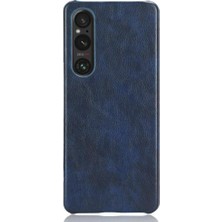 BDT Boutique Sony Xperia 1 V Lychee Desen Uyumluluk Koruyucu Için Retro Kılıf (Yurt Dışından)